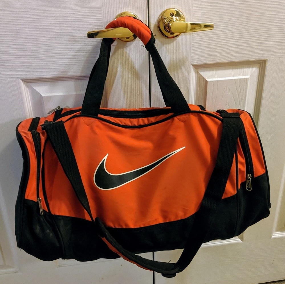 Orange Nike Medium Duffle Bag